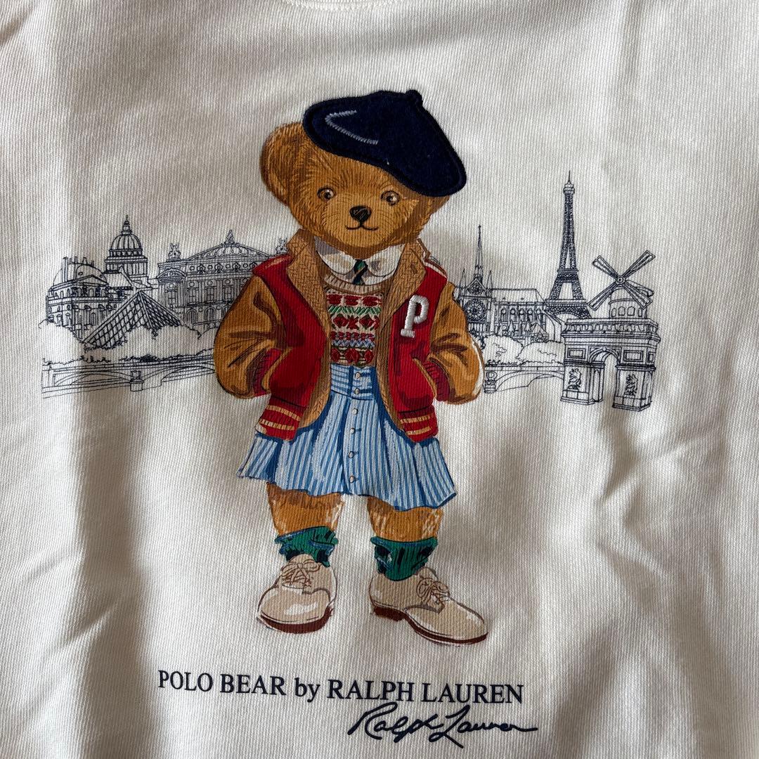 新品　白ポロベア　トレーナー