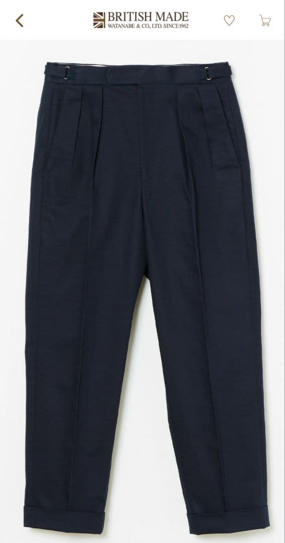 ブリティッシュメイド オフィサーパンツ ポーツマス Mサイズ ネイビー
