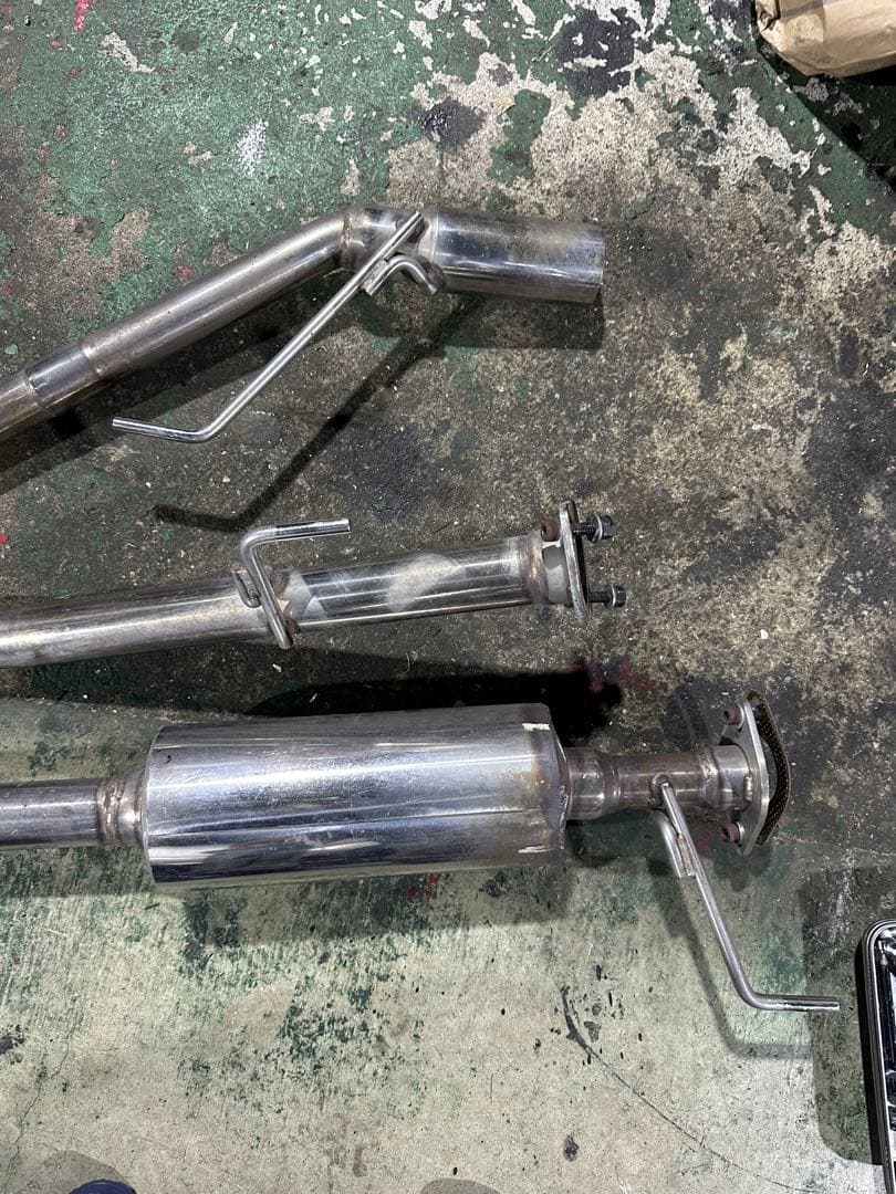 NBOX 社外マフラー ジャンク扱い ステンレス製マフラーシステム メーカー不明