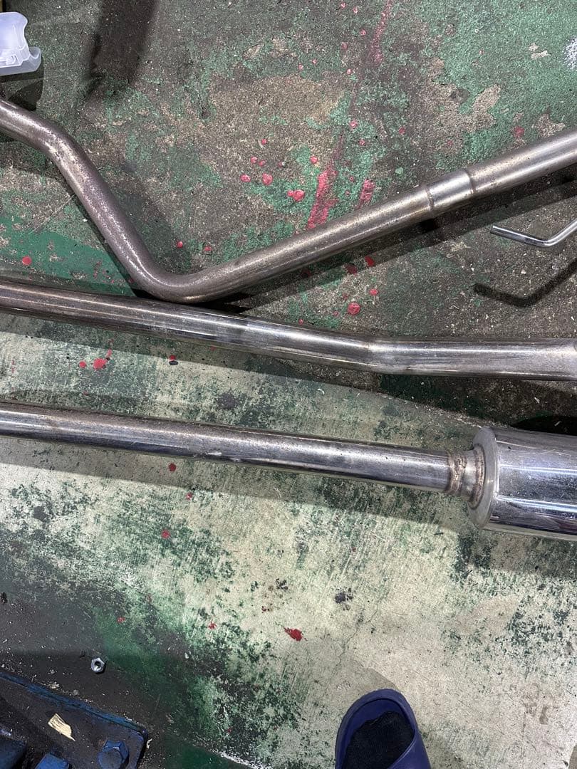 NBOX 社外マフラー ジャンク扱い ステンレス製マフラーシステム メーカー不明