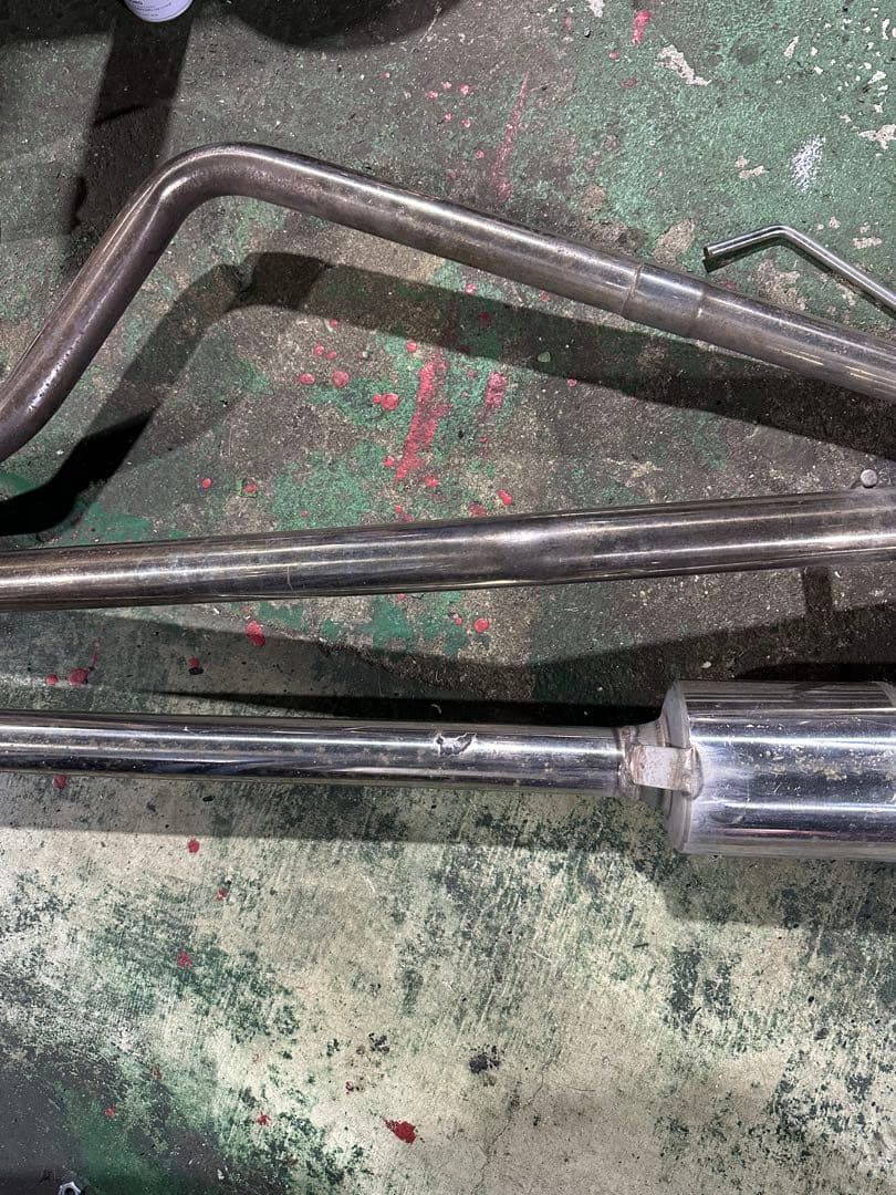 NBOX 社外マフラー ジャンク扱い ステンレス製マフラーシステム メーカー不明