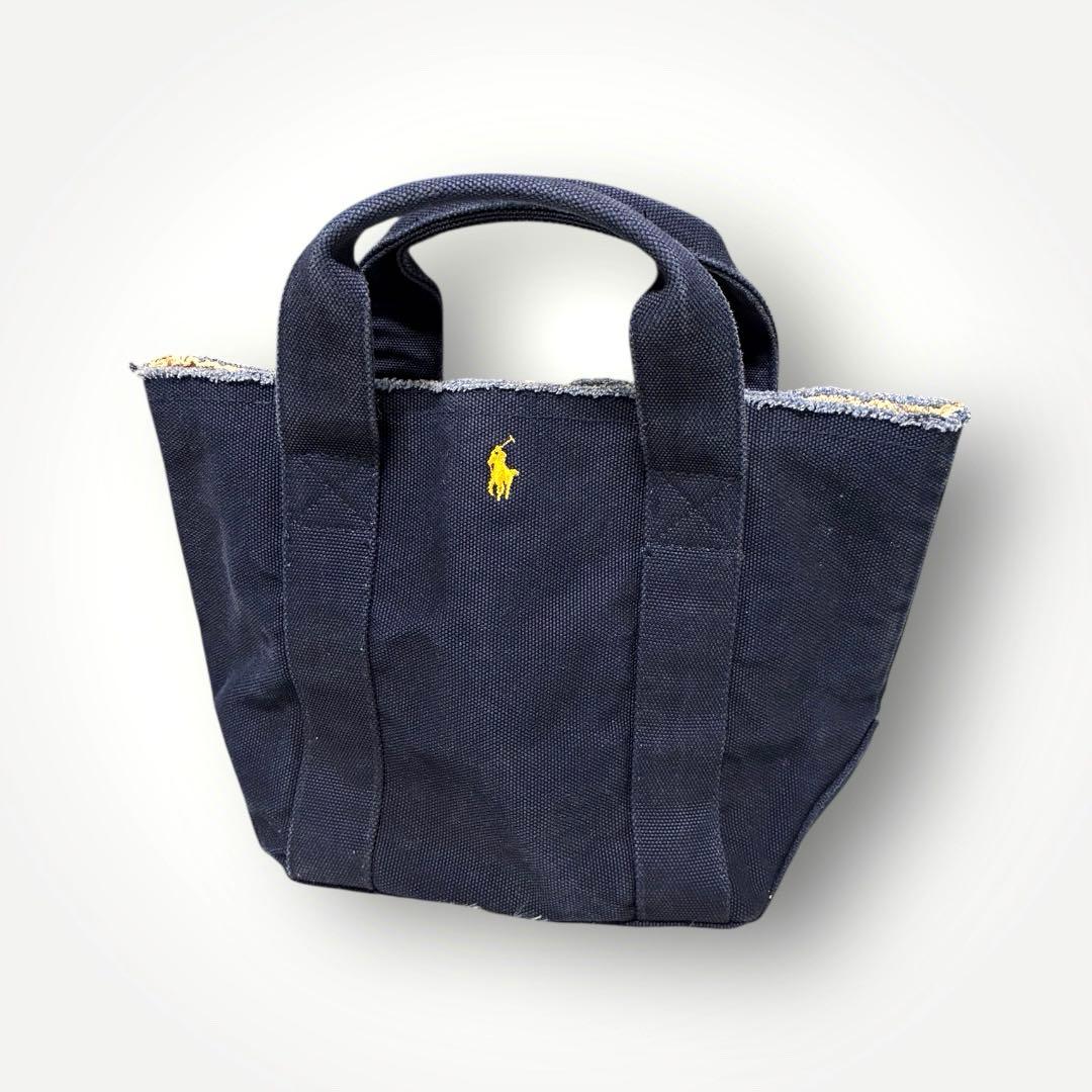【極美品✨】Ralph Lauren デニム　トートバッグ　レア　切りっぱなし