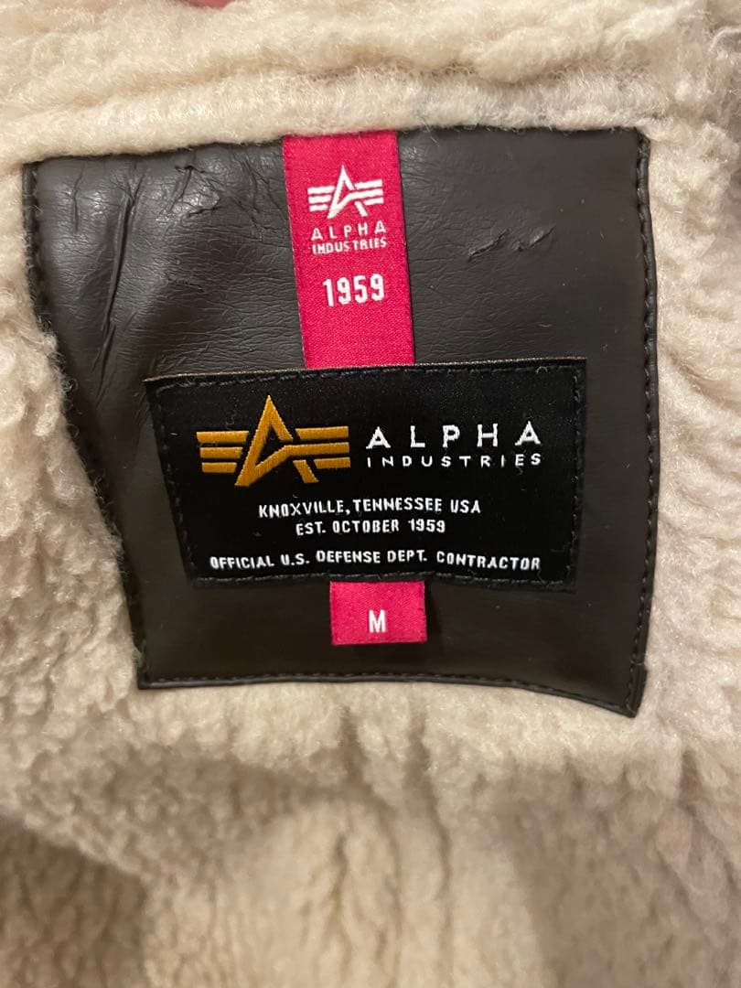 ALPHA INDUSTRIES B-3 フライトジャケット ムートン ボア M