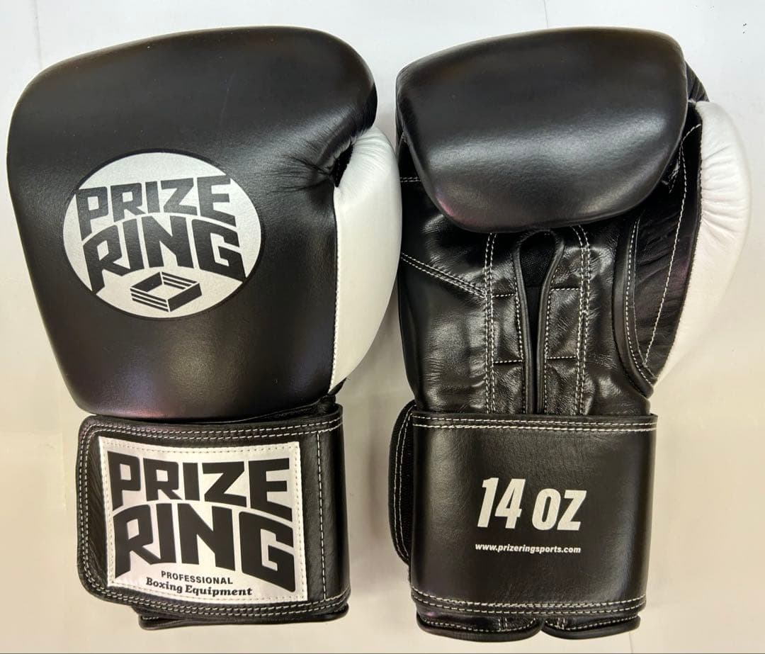 プライズリング　ボクシンググローブ　本革製　14oz 黒