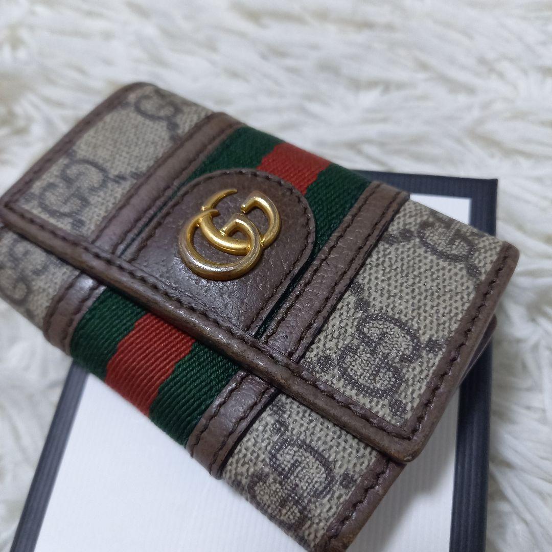 ●箱付き●　グッチ　シェリーライン　GGマーモント　オフィディア　6連キーケース