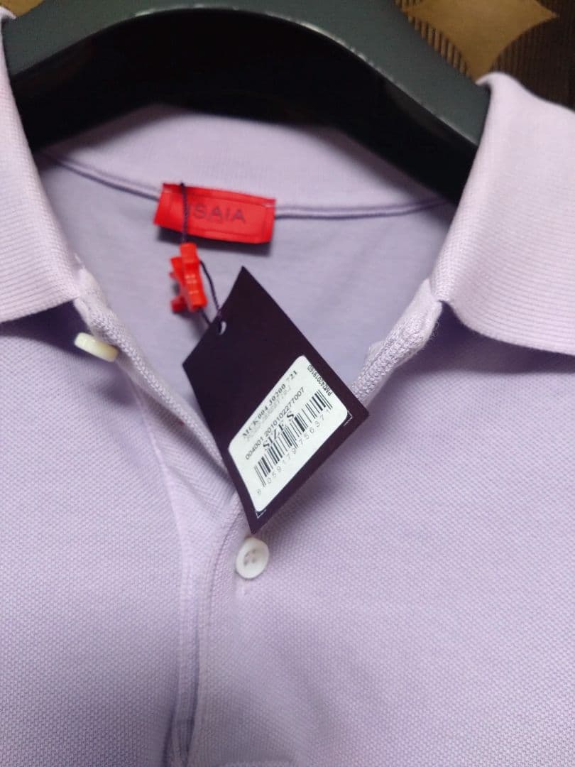 ISAIA　イザイア　サンゴ　ポロシャツ