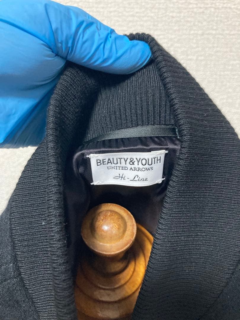 BEAUTY&YOUTH HI-LINEスタジャン ブラック