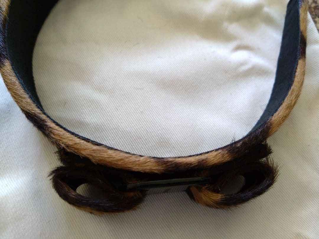 Salvatore Ferragamoレオパ柄ファーカチューシャ新品未使用