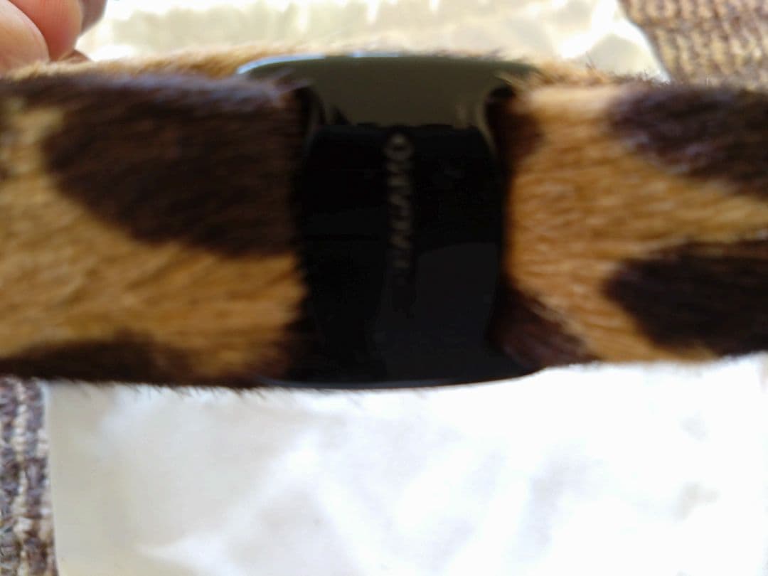 Salvatore Ferragamoレオパ柄ファーカチューシャ新品未使用