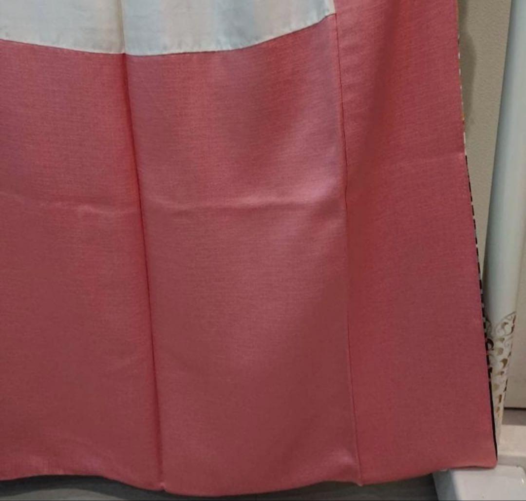 【中古品】振袖・エンジ下黒波【b232】/成人式/卒業式/結婚式/