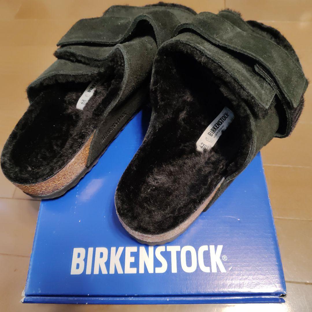 ★お値下げ新品 ビルケンシュトック Kyoto ボアファー スウェード42 黒