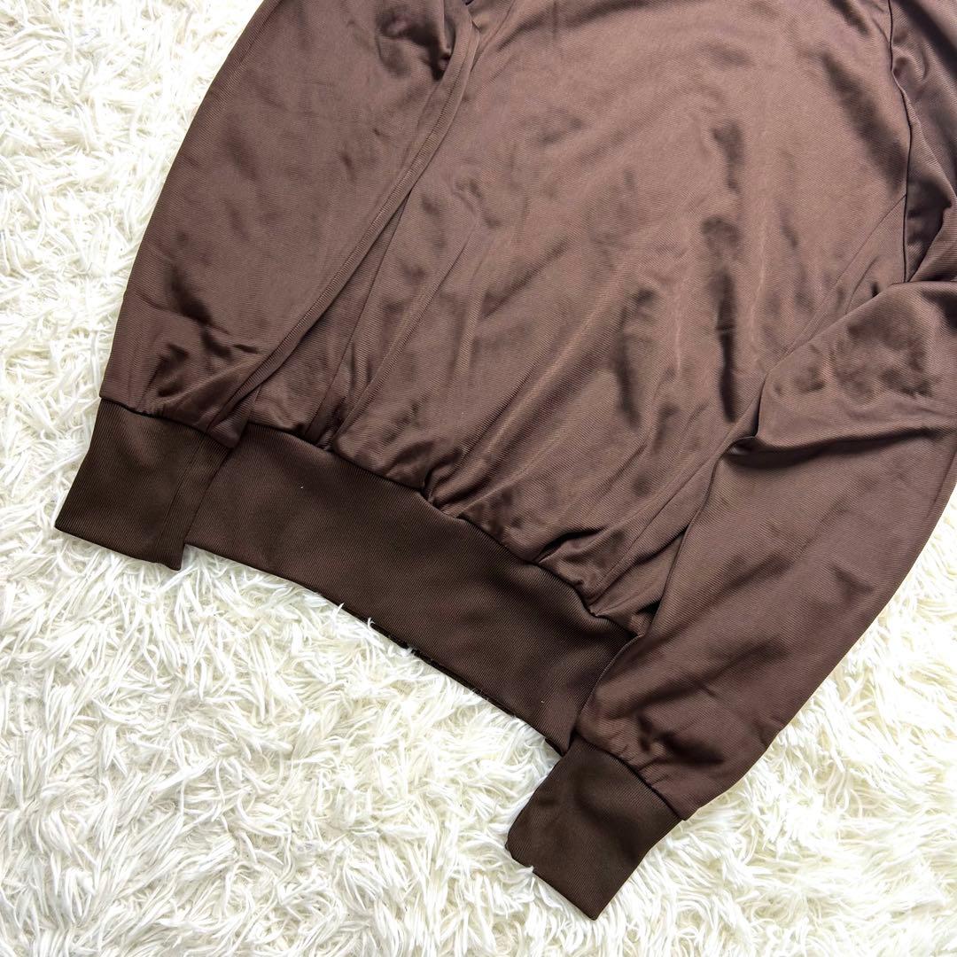 S adidas トラックジャケット ブラウン ピンク 茶ノーカラー レディース