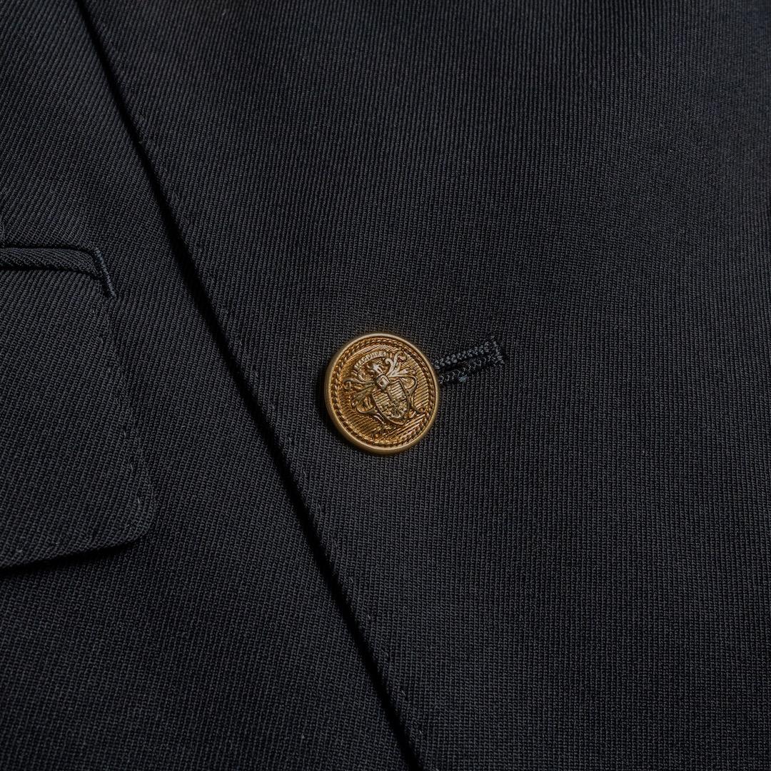 未使用 MACPHEE ビンテージギャバジン ダブルブレストジャケット 34 紺