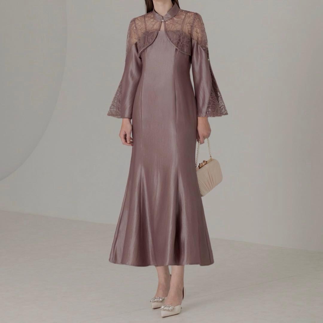 新品タグ付き Leja ボレロ付きパーティードレス ピンク M