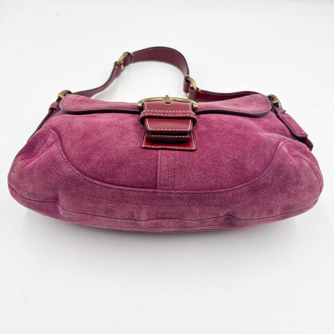 コーチ　ショルダーバッグ ソーホー　Y2K スエード 濃いめのピンク