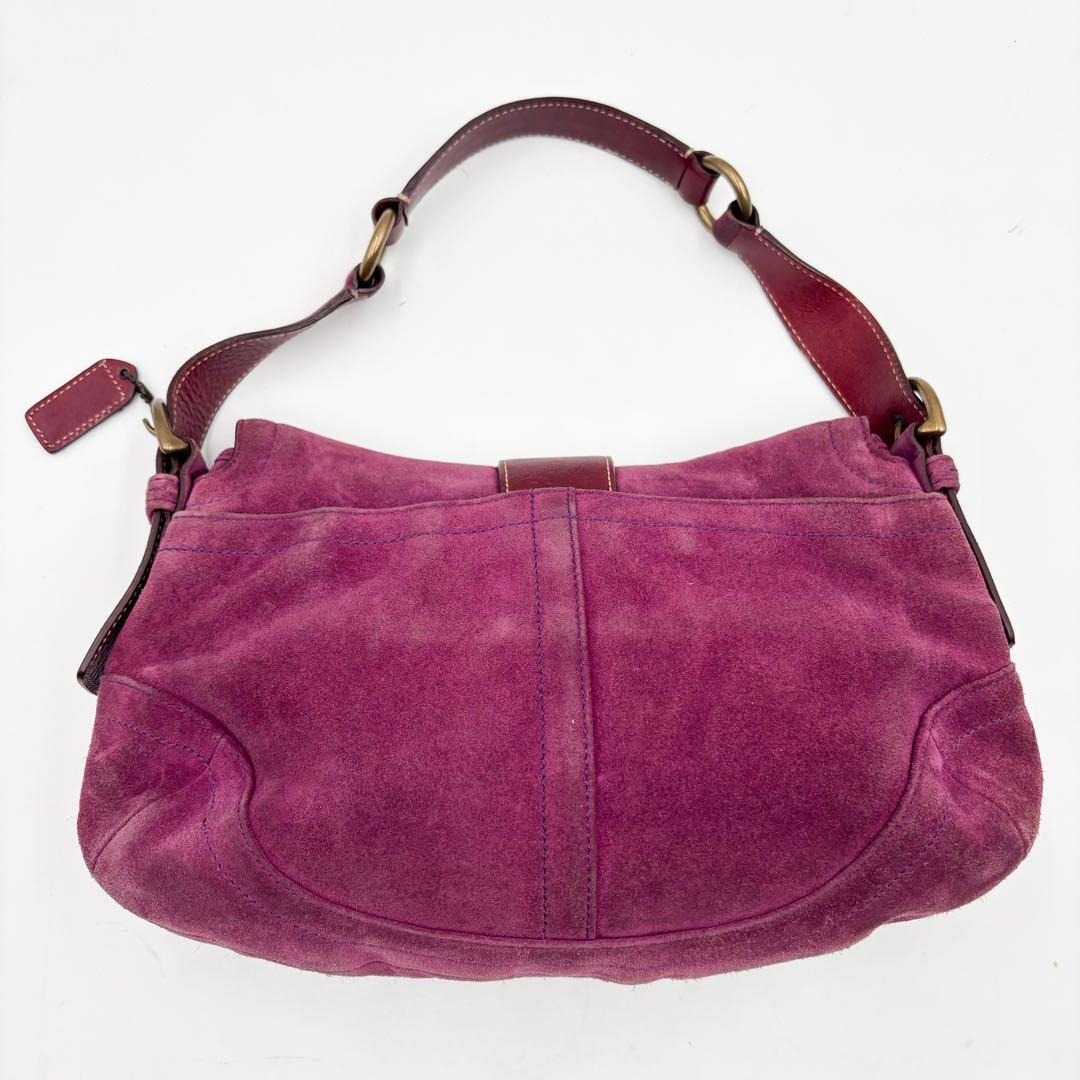 コーチ　ショルダーバッグ ソーホー　Y2K スエード 濃いめのピンク