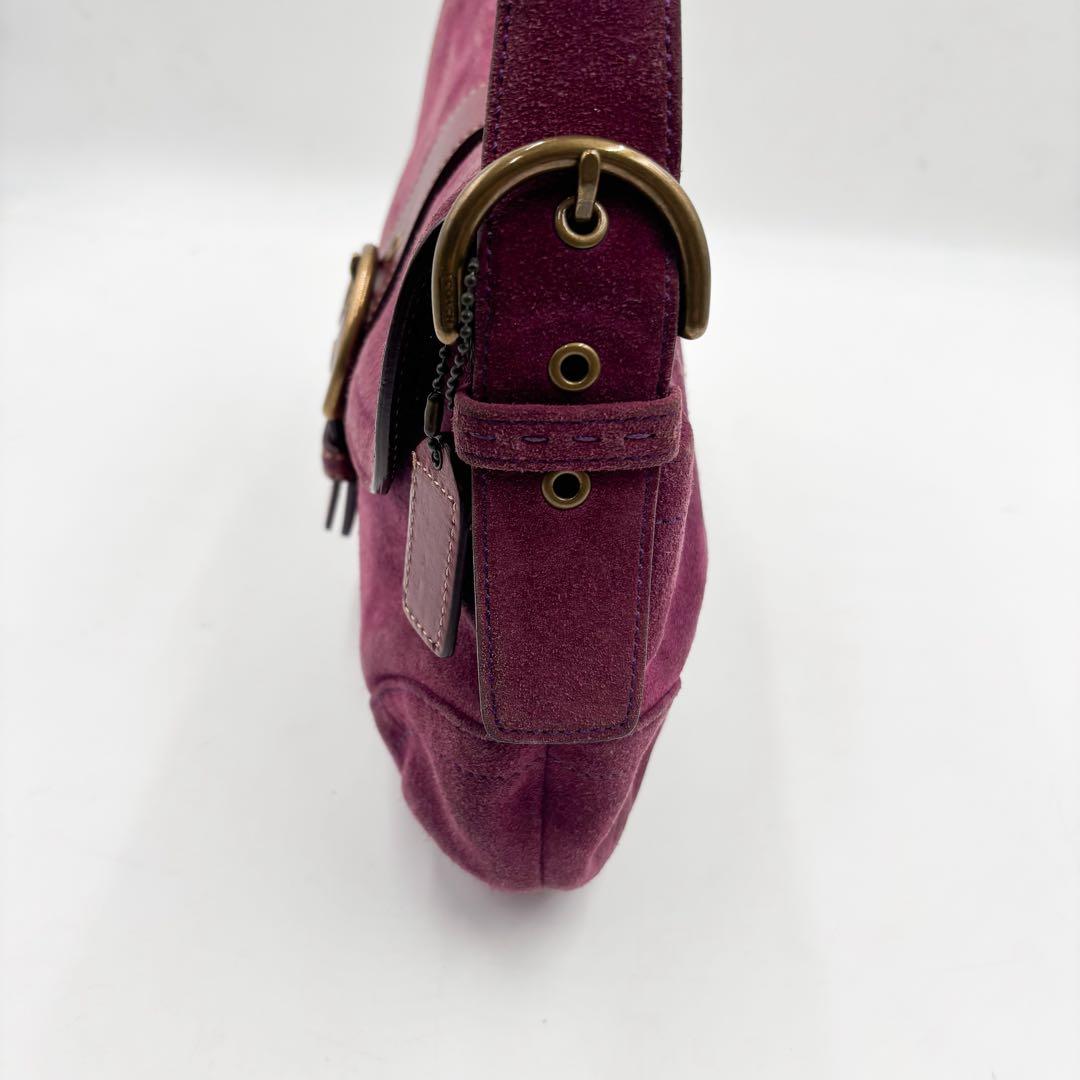 コーチ　ショルダーバッグ ソーホー　Y2K スエード 濃いめのピンク