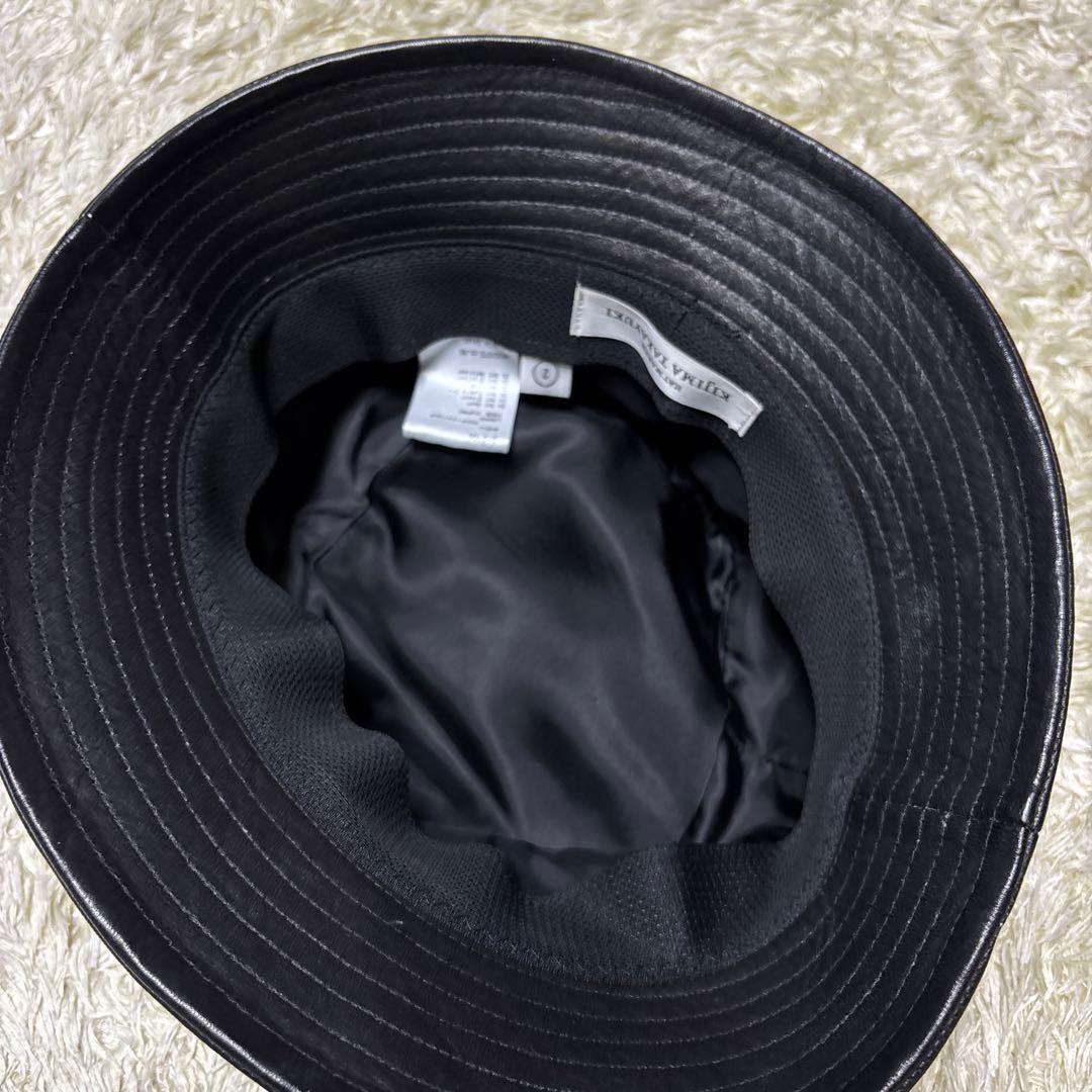 希少 ディアスキン KIJIMA TAKAYUKI レザー バケットハット 黒