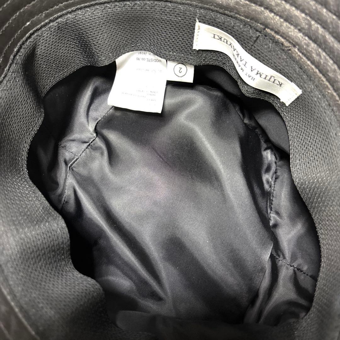 希少 ディアスキン KIJIMA TAKAYUKI レザー バケットハット 黒