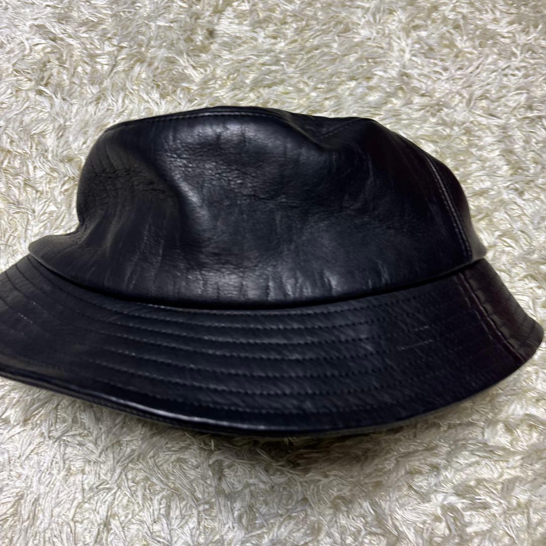 希少 ディアスキン KIJIMA TAKAYUKI レザー バケットハット 黒