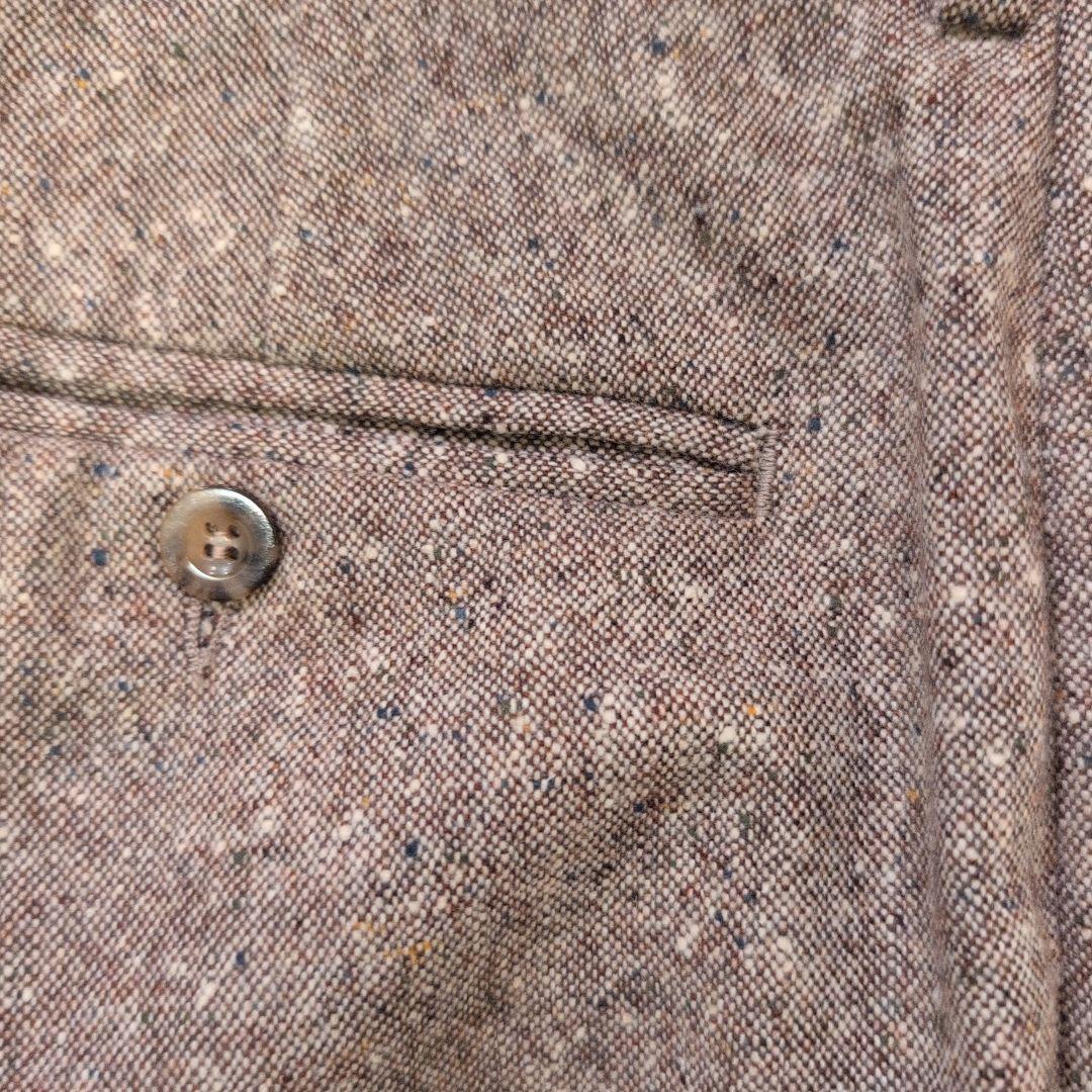 エキュパージュ ツィード調ウール ブラウン スラックスSize50