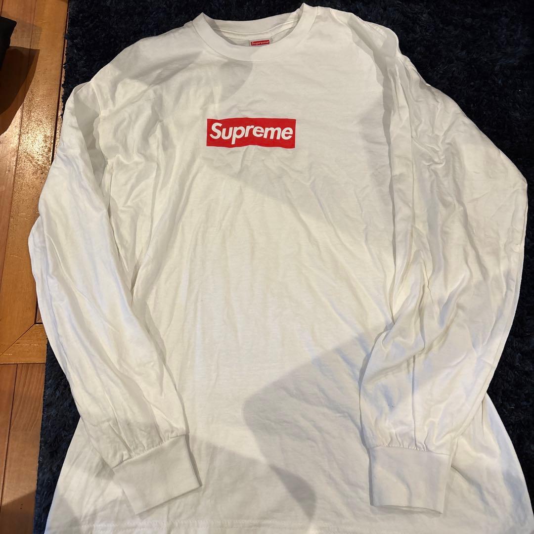 Supreme ホワイト ロングスリーブ Tシャツ M