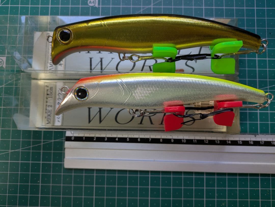 ガンキチです、MIRACLE WORKS ハンドメイドミノー 2個セット
