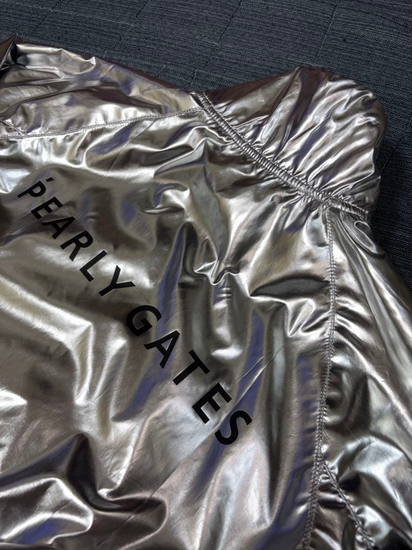 （超美品）パーリーゲイツ、プラチナシルバー、ジップジャケット、ブルゾン、サイズ0