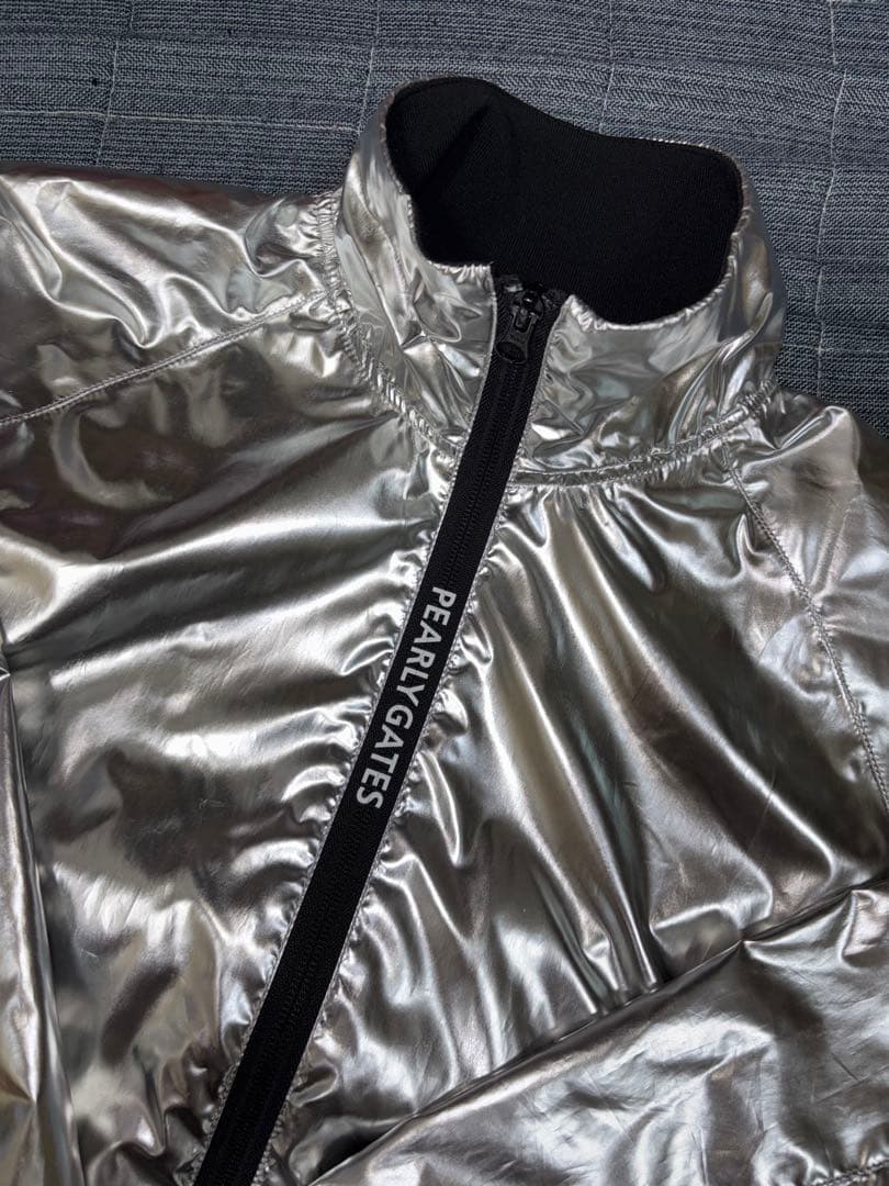 （超美品）パーリーゲイツ、プラチナシルバー、ジップジャケット、ブルゾン、サイズ0