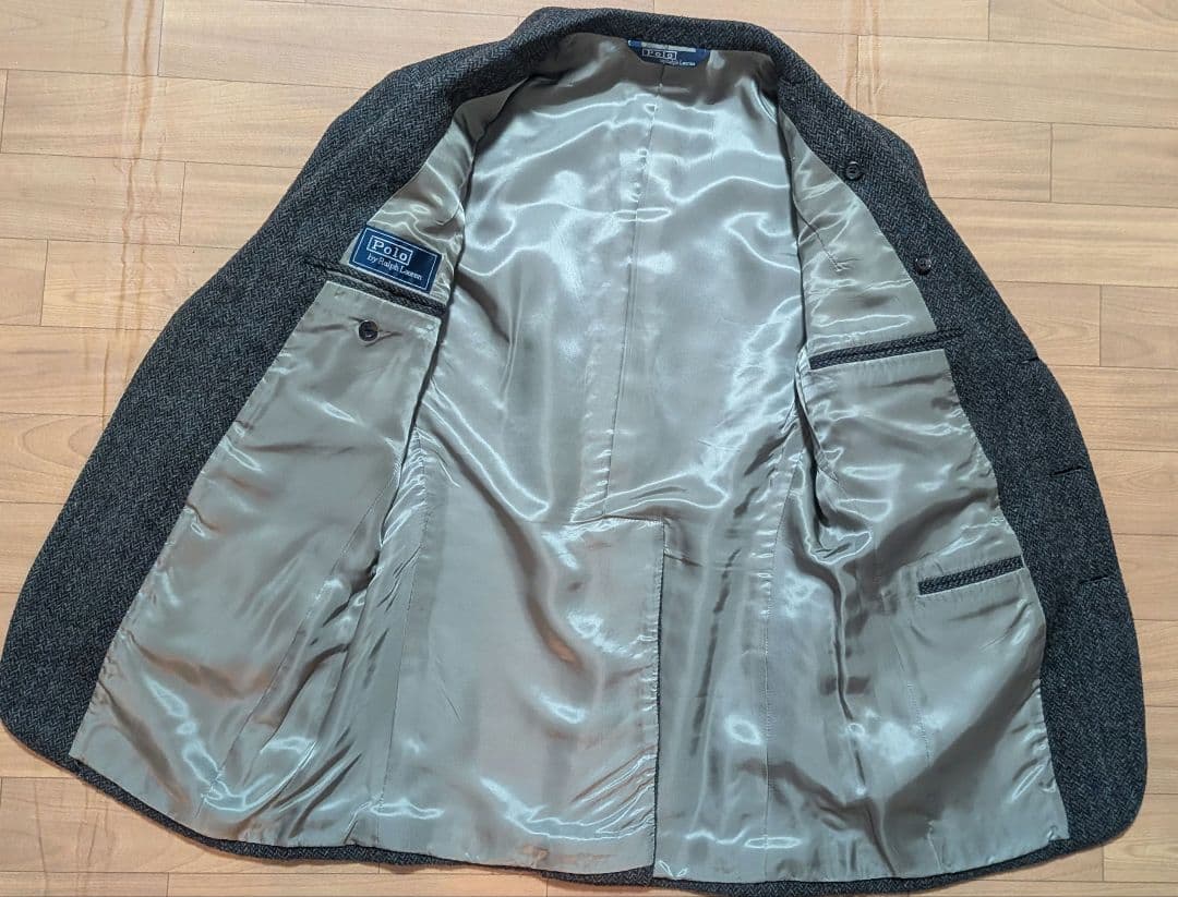 【美品】ラルフローレン　テーラードジャケット　170　ツイード ウール