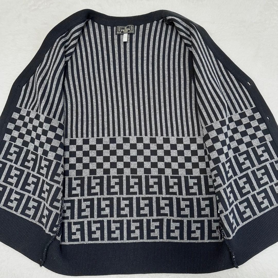 美品✨FENDI フェンディ ズッカ ベスト ニット 総柄 ヴィンテージ 42