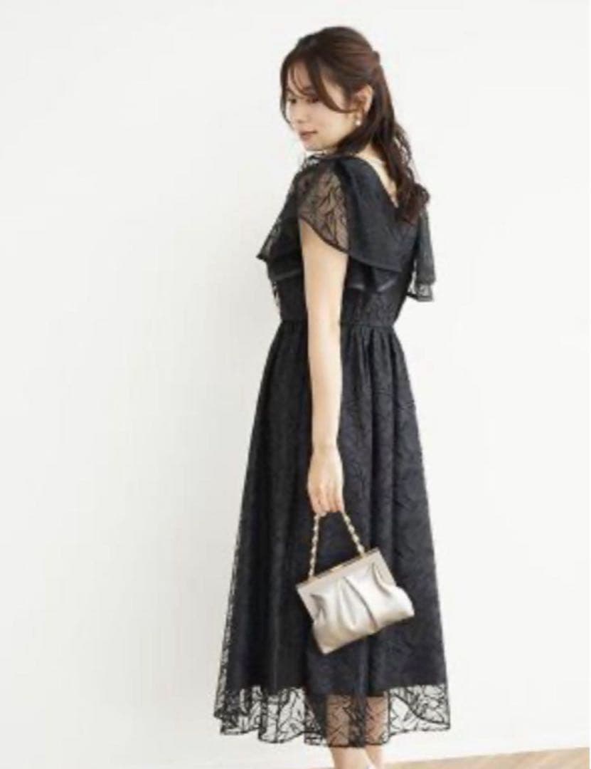 Rire Fete レース刺繍ドレスワンピース 定価38000円 ヤマダヤ