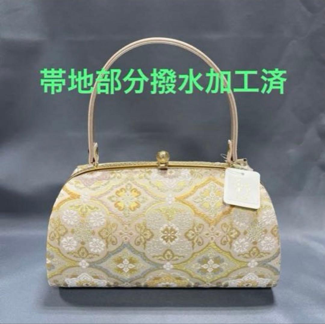 草履バックセット礼装用A西陣帯地使用　厚底草履24cm ソフト鼻緒裏　彩ブラン