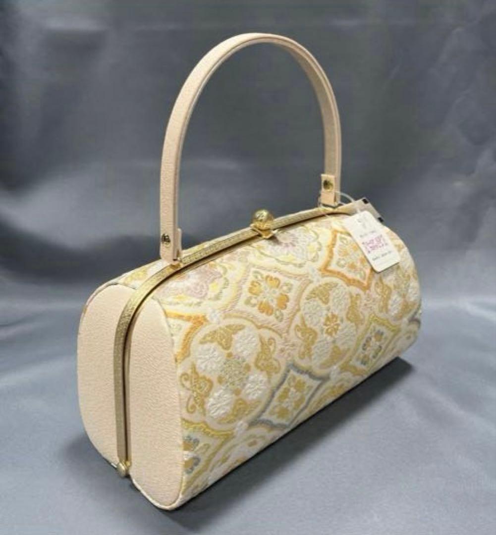 草履バックセット礼装用A西陣帯地使用　厚底草履24cm ソフト鼻緒裏　彩ブラン