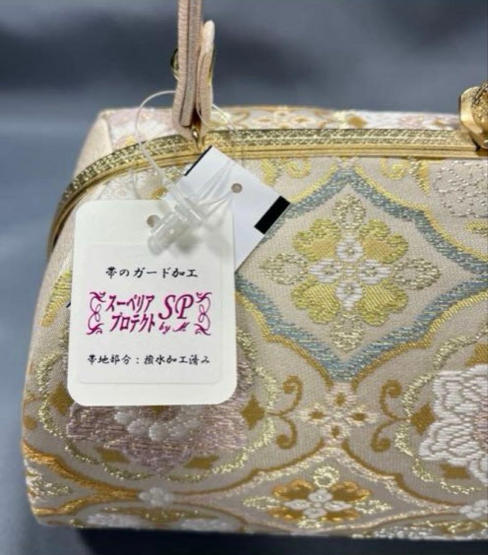 草履バックセット礼装用A西陣帯地使用　厚底草履24cm ソフト鼻緒裏　彩ブラン