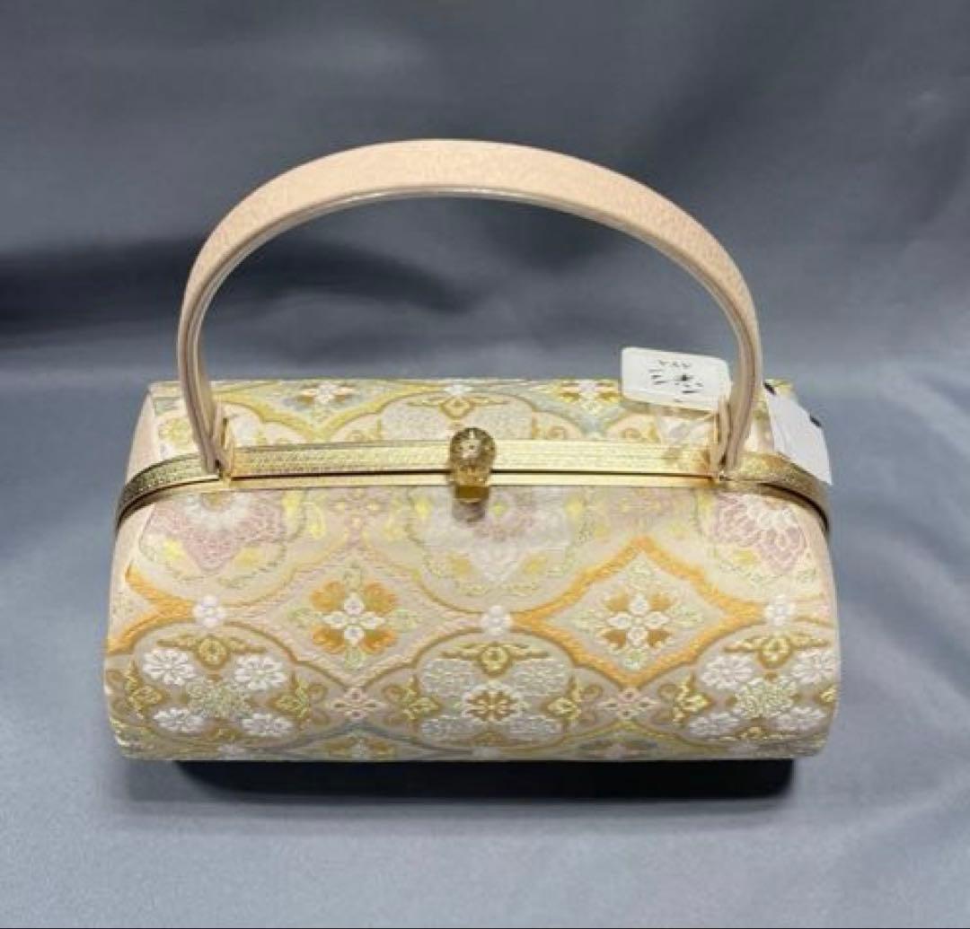 草履バックセット礼装用A西陣帯地使用　厚底草履24cm ソフト鼻緒裏　彩ブラン