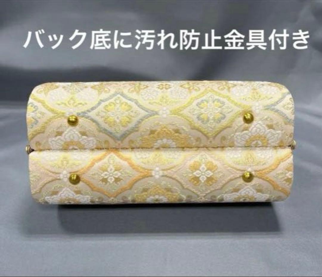 草履バックセット礼装用A西陣帯地使用　厚底草履24cm ソフト鼻緒裏　彩ブラン