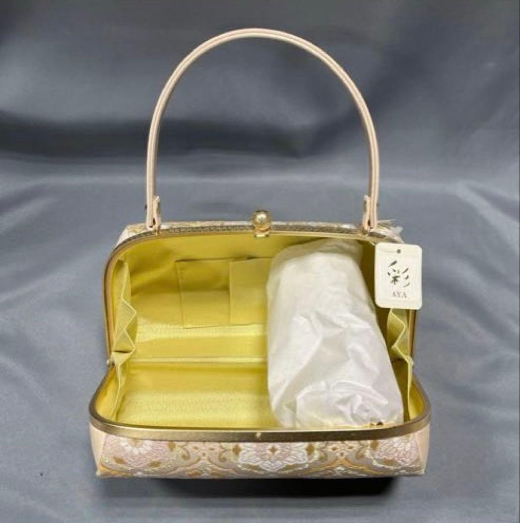 草履バックセット礼装用A西陣帯地使用　厚底草履24cm ソフト鼻緒裏　彩ブラン