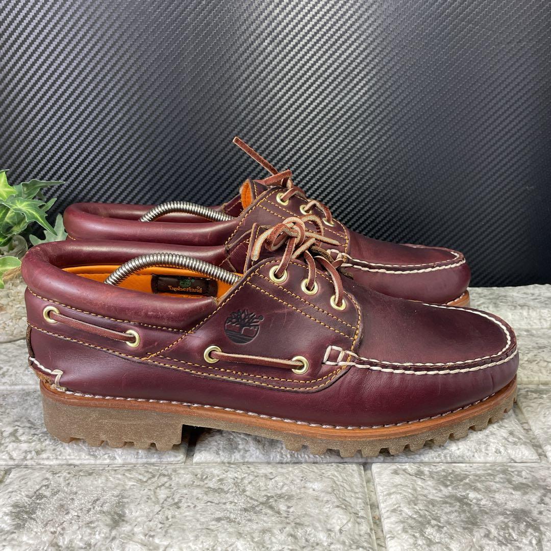 定番✨ ティンバーランド スリーアイ デッキシューズ バーガンディ 27.0