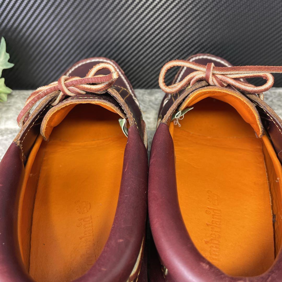 定番✨ ティンバーランド スリーアイ デッキシューズ バーガンディ 27.0