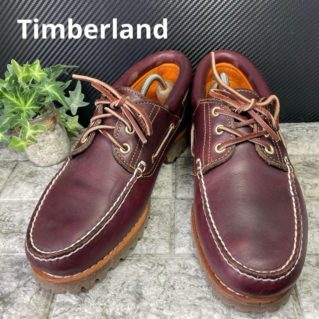 定番✨ ティンバーランド スリーアイ デッキシューズ バーガンディ 27.0
