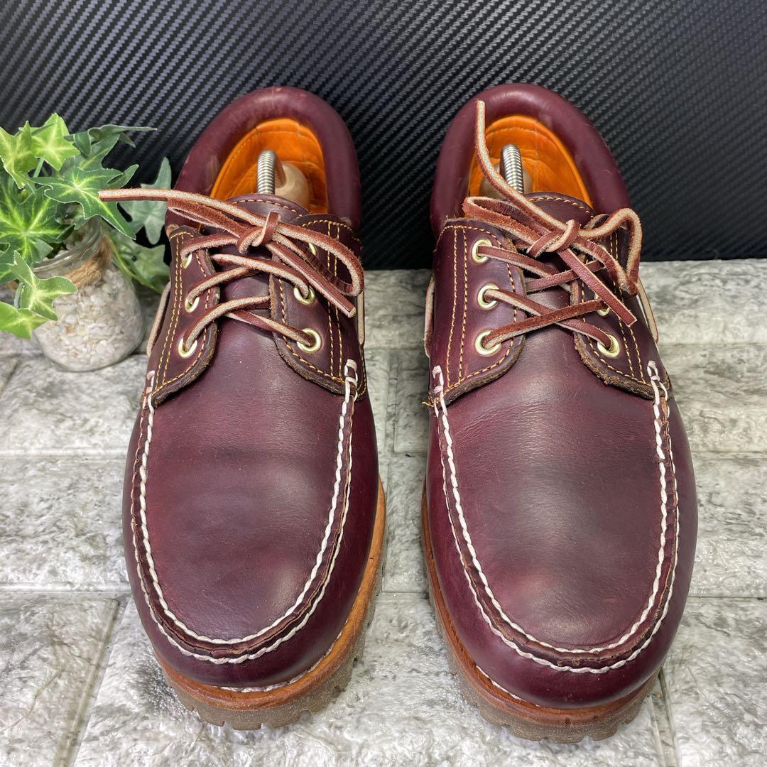 定番✨ ティンバーランド スリーアイ デッキシューズ バーガンディ 27.0