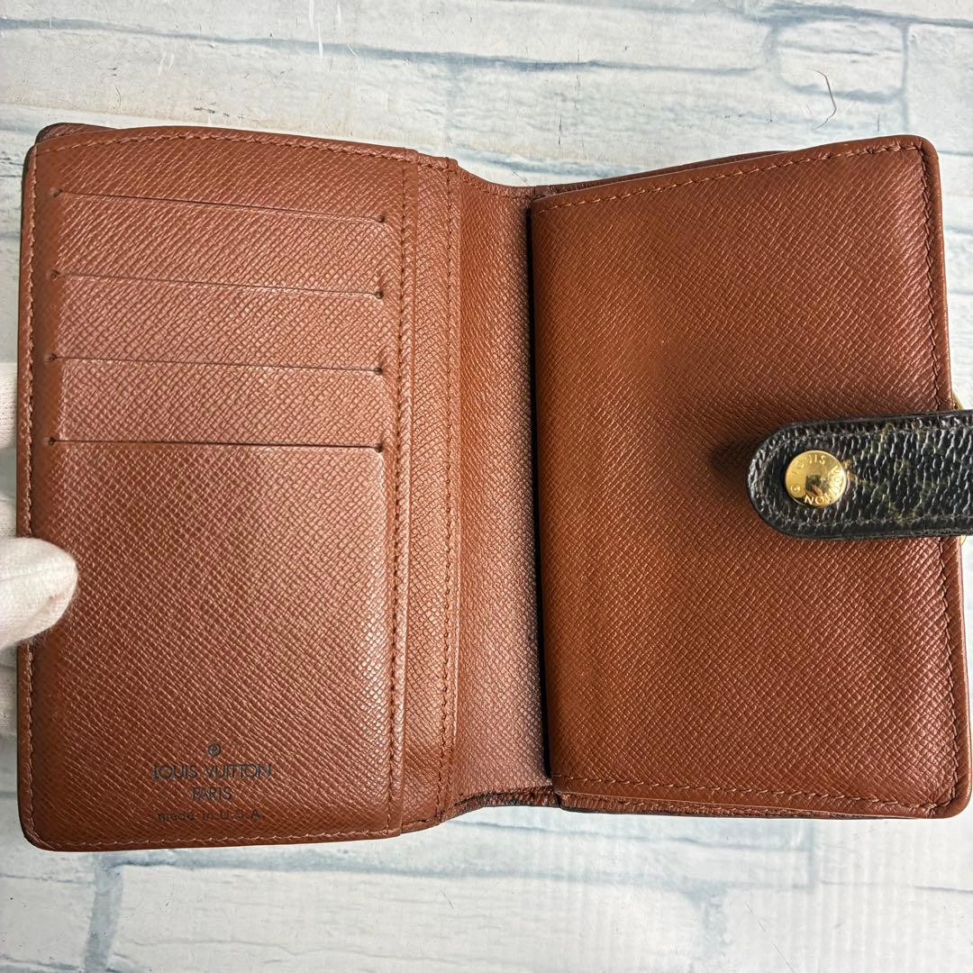 極美品　50 LOUIS VUITTON モノグラム がま口　二つ折り財布　e4
