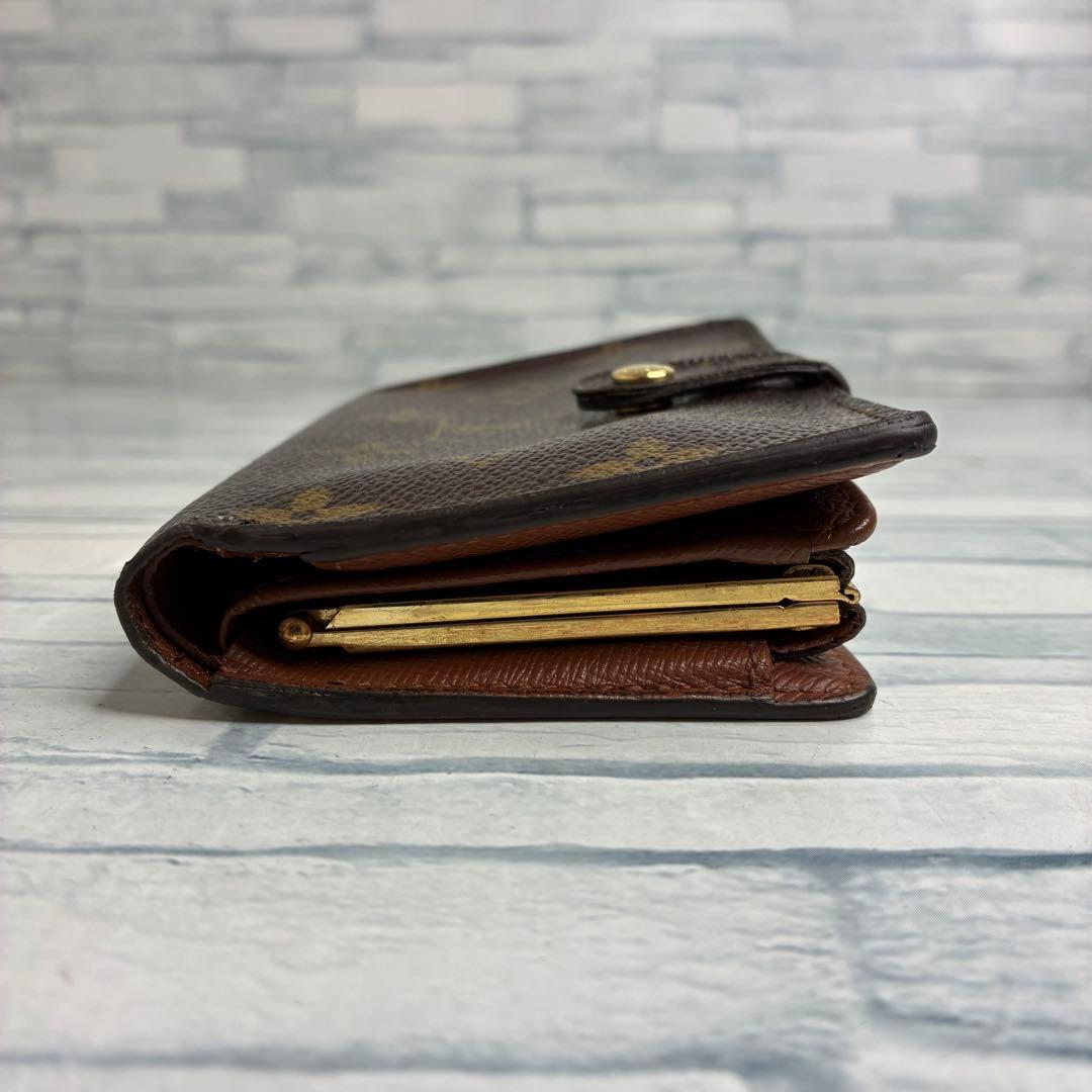 極美品　50 LOUIS VUITTON モノグラム がま口　二つ折り財布　e4