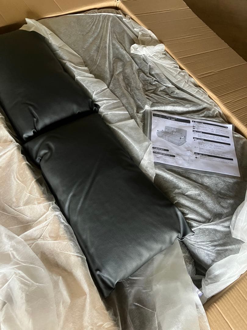 モダンデザイン３WAYソファベッド　W120　幅120cm セミダブル レザー調