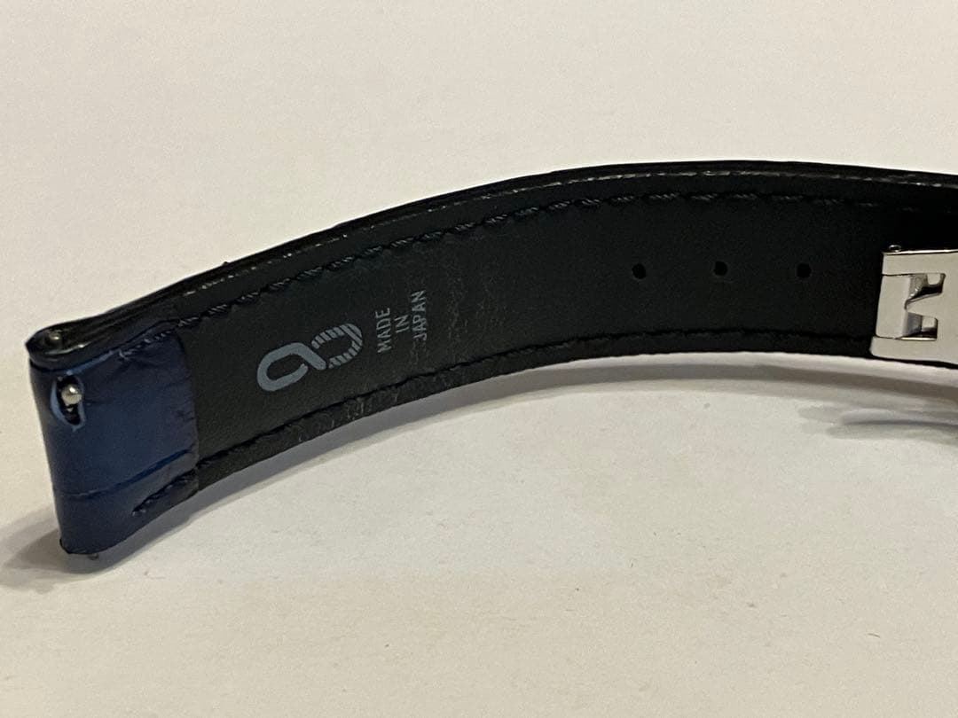 Knot S18-SFC-PBL クロコダイルレザー ベルト ストラップ ブルー