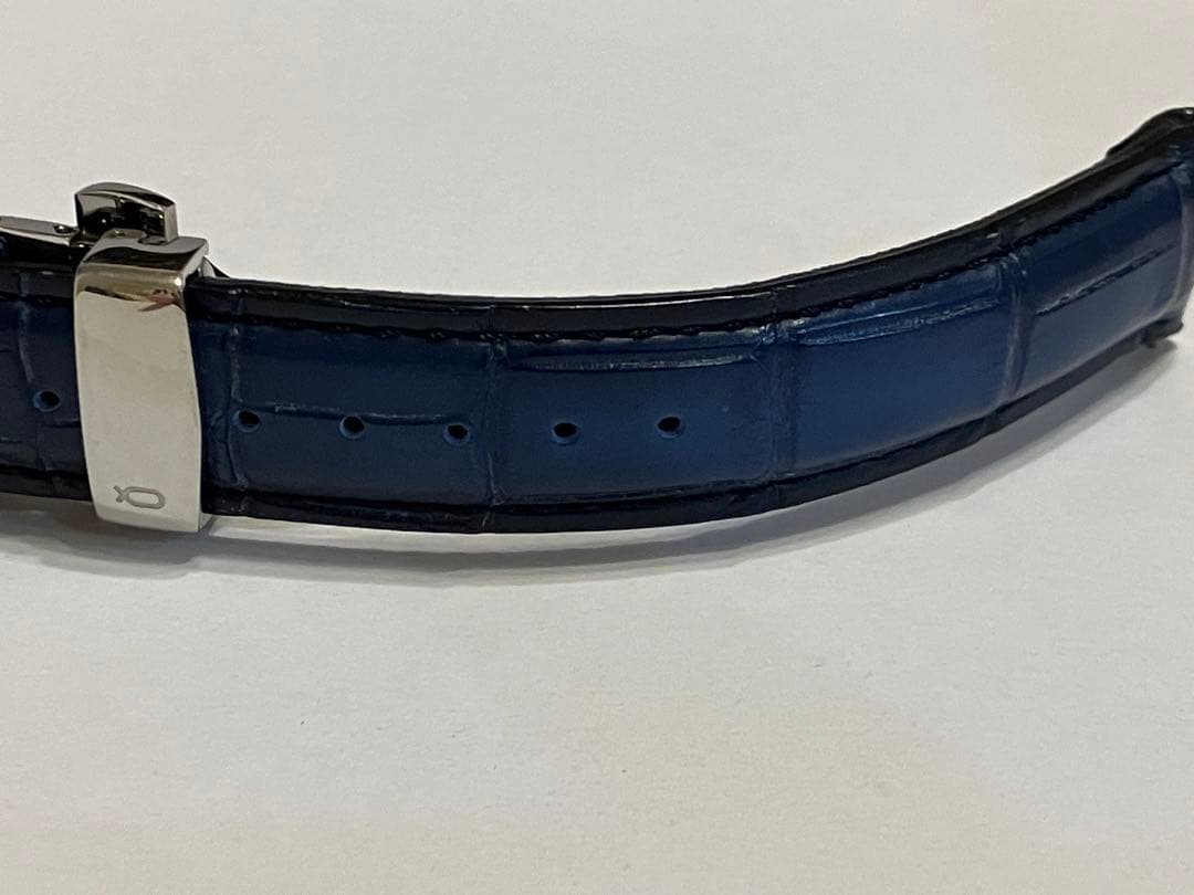 Knot S18-SFC-PBL クロコダイルレザー ベルト ストラップ ブルー