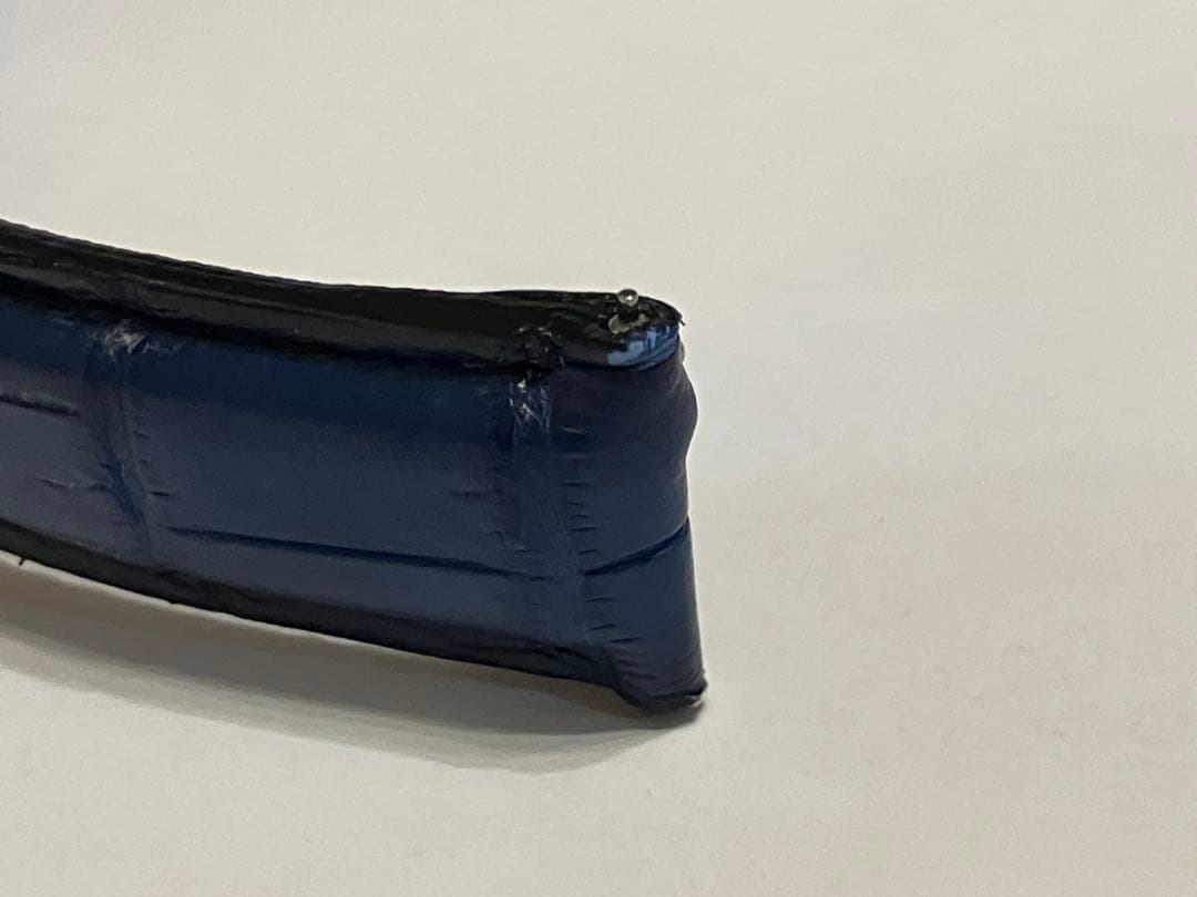 Knot S18-SFC-PBL クロコダイルレザー ベルト ストラップ ブルー