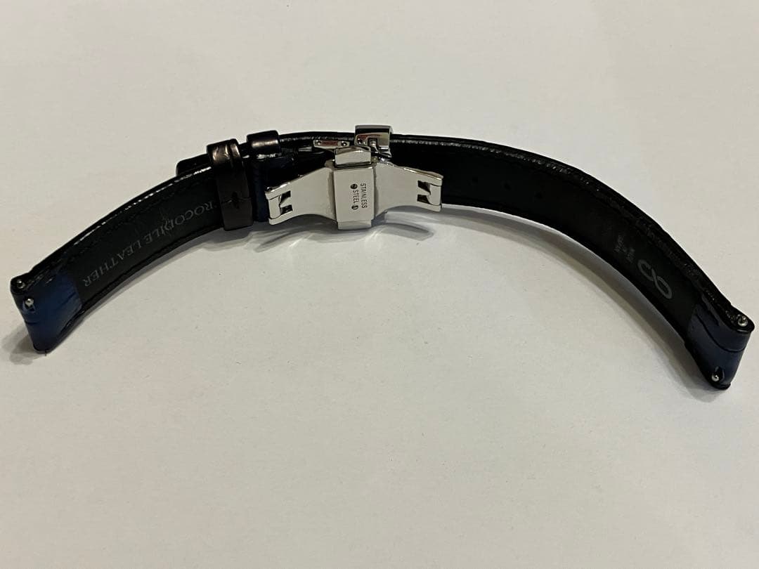 Knot S18-SFC-PBL クロコダイルレザー ベルト ストラップ ブルー