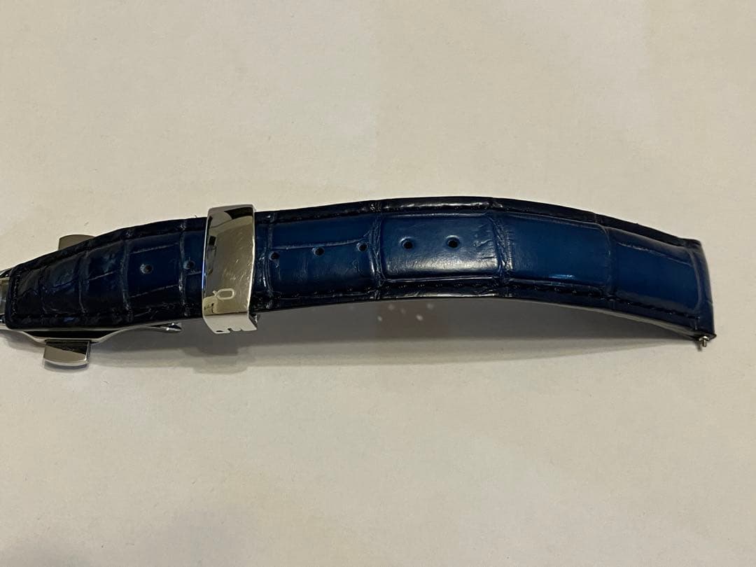 Knot S18-SFC-PBL クロコダイルレザー ベルト ストラップ ブルー